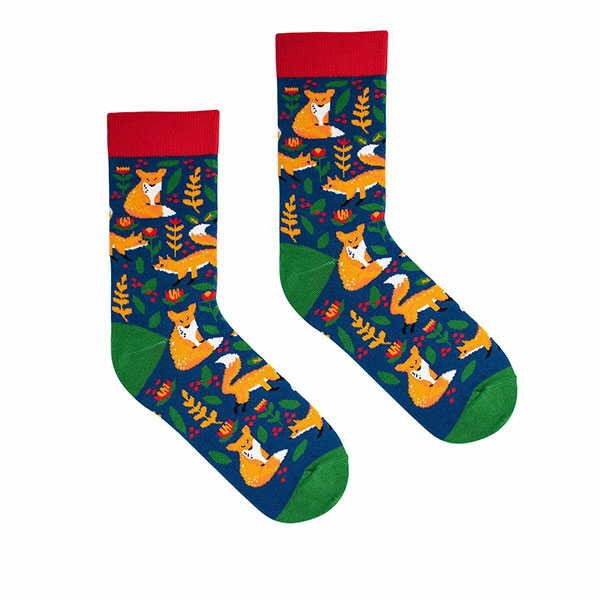 Vegane Socken | KABAK Socks Foxes Navy