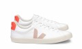 Veganer Sneaker | VEJA Esplar SE Canvas White Babe Orange-Fluo