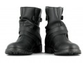 Veganer Stiefel - Vegetarian Shoes Double Buckle Boot Black